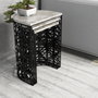 Hanah Home Juego de mesas nido Stil - White Marble, Blanco